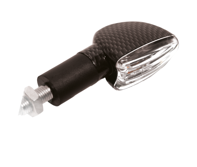 lampada pisca mini blade universal carbono moto scud